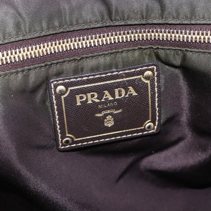 Prada Open Tote Tessuto, Khaki, Nylon, Tote Bag
