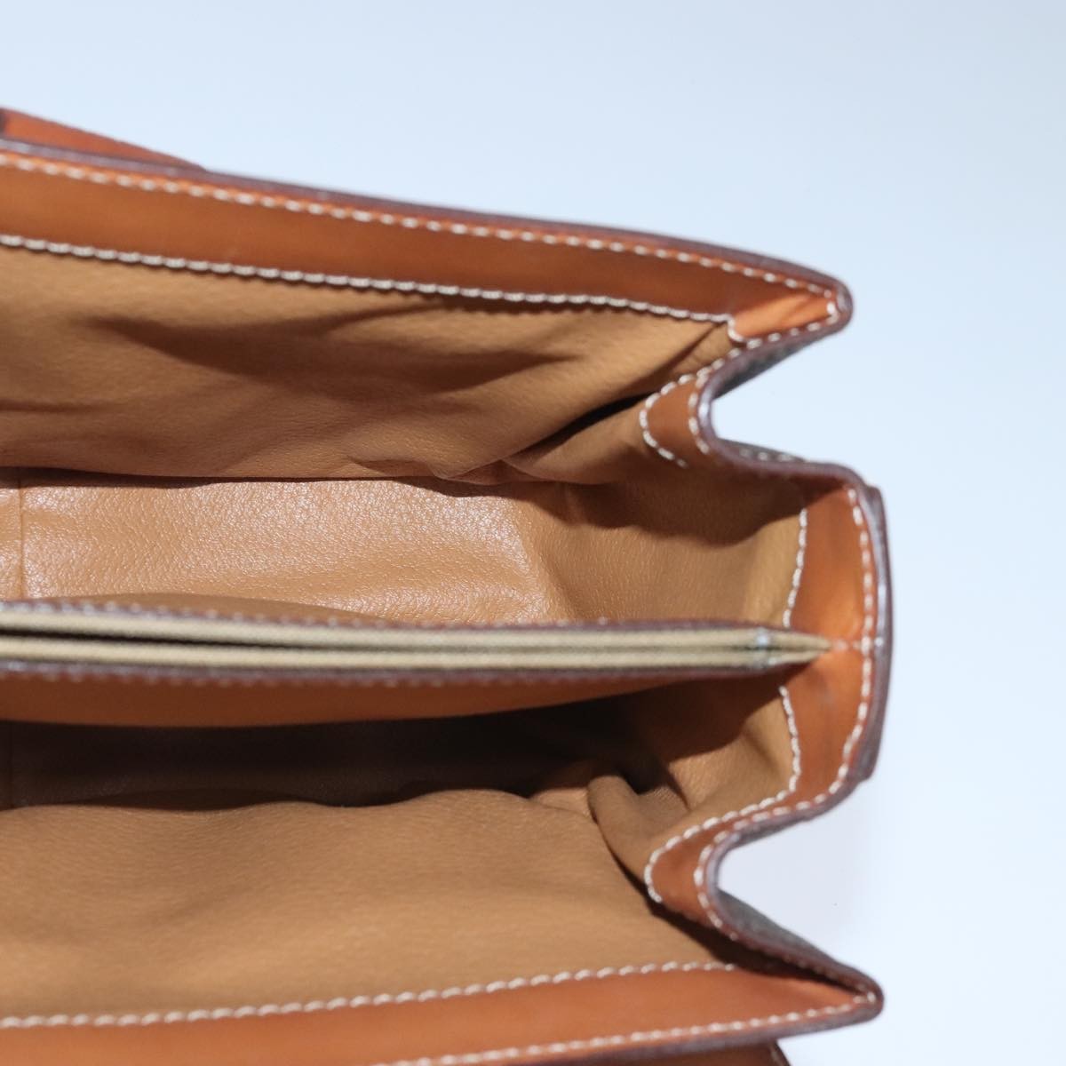 Celine Vintage Convertible Top Handle Bag Macadam Coated Canvas, Brown, Canvas, Handbag