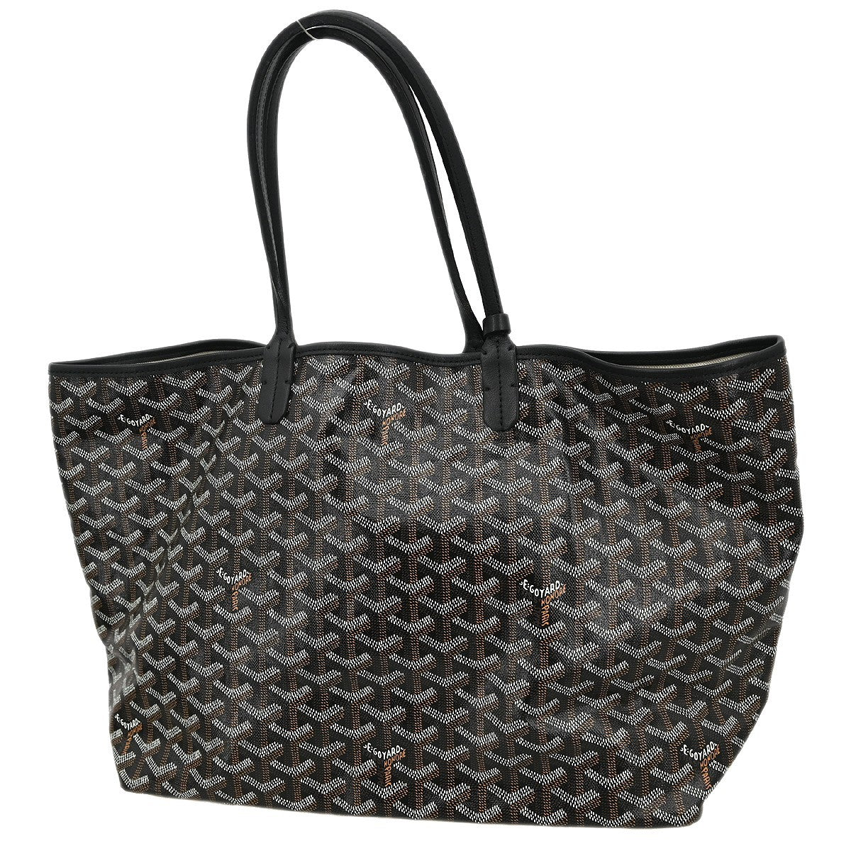 Goyard Saint Louis Tote Coated Canvas, Black, Canvas, Tote Bag
