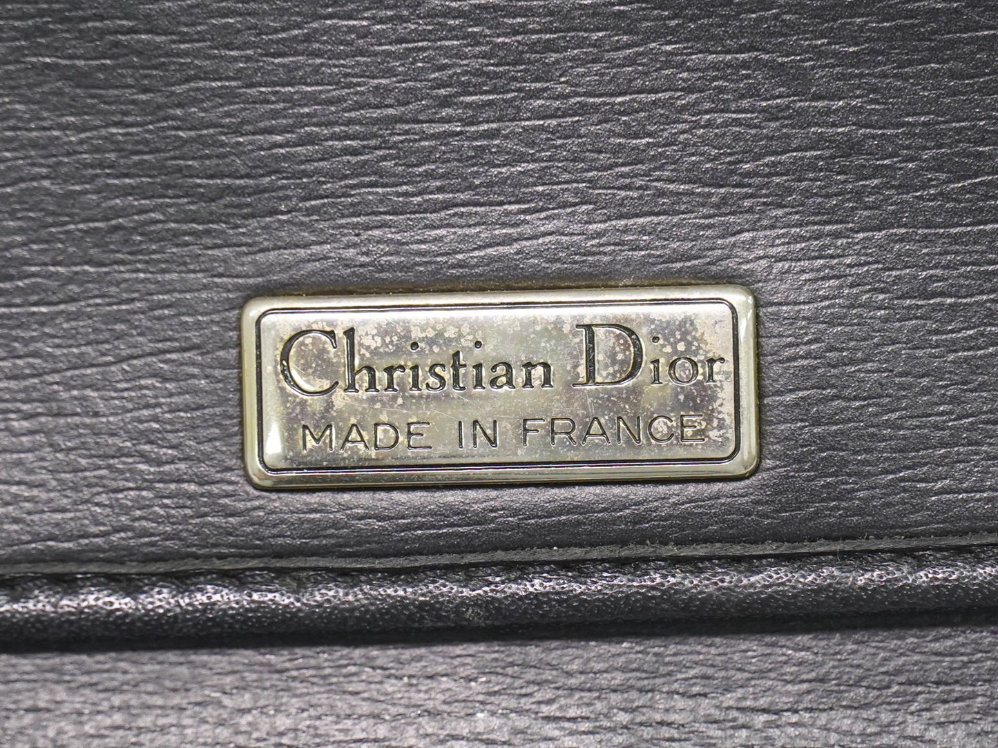 Christian Dior Vintage Shoulder Bag Leather, Black, Leather, Shoulder Bag
