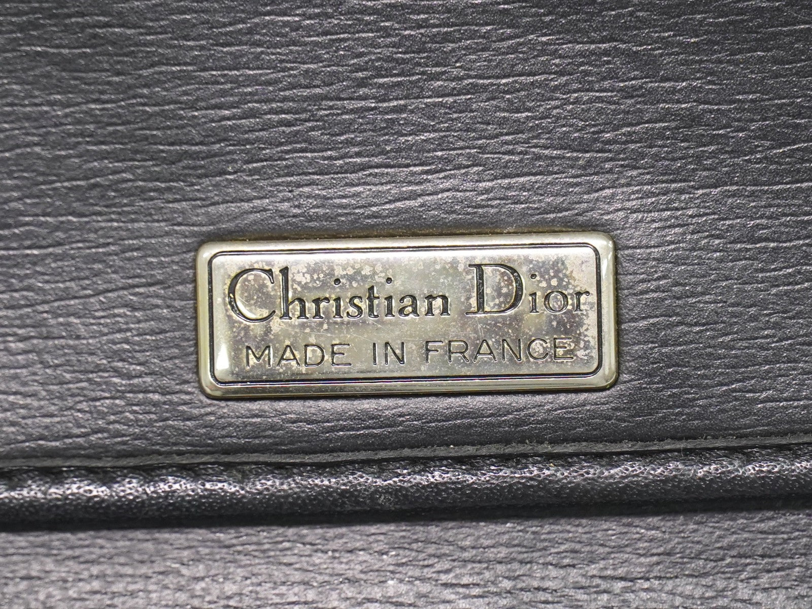 Christian Dior Vintage Shoulder Bag Leather, Black, Leather, Shoulder Bag