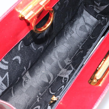 Salvatore Ferragamo Vintage Gancini Chain Shoulder Bag Leather, RED, LEATHER, Shoulder bag