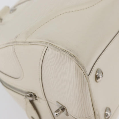 Louis Vuitton Montaigne Bowling Bag Epi Leather, WHITE, LEATHER, Handbag