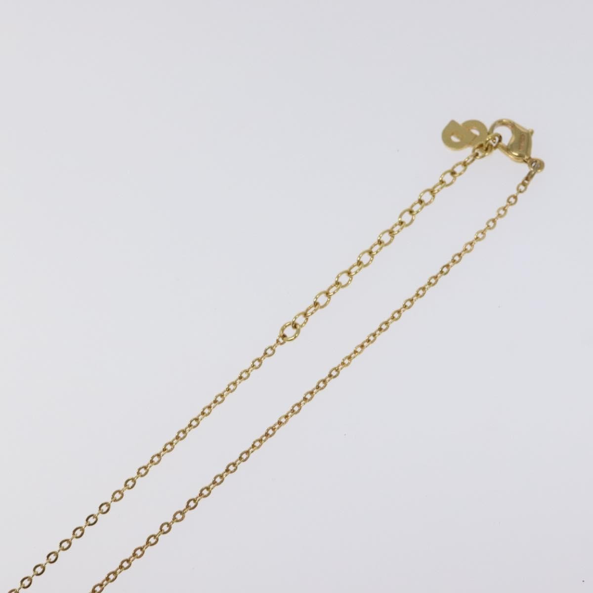 Christian Dior Vintage CD Heart Pendant Necklace Metal with Crystals, GOLD, METAL, Necklace