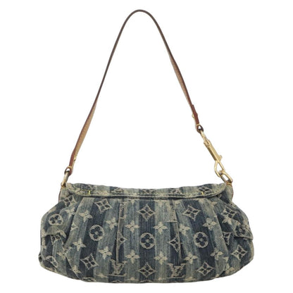 Louis Vuitton Pleaty Raye Handbag Striped Monogram Denim, BLUE, DENIM_JEANS, Shoulder bag