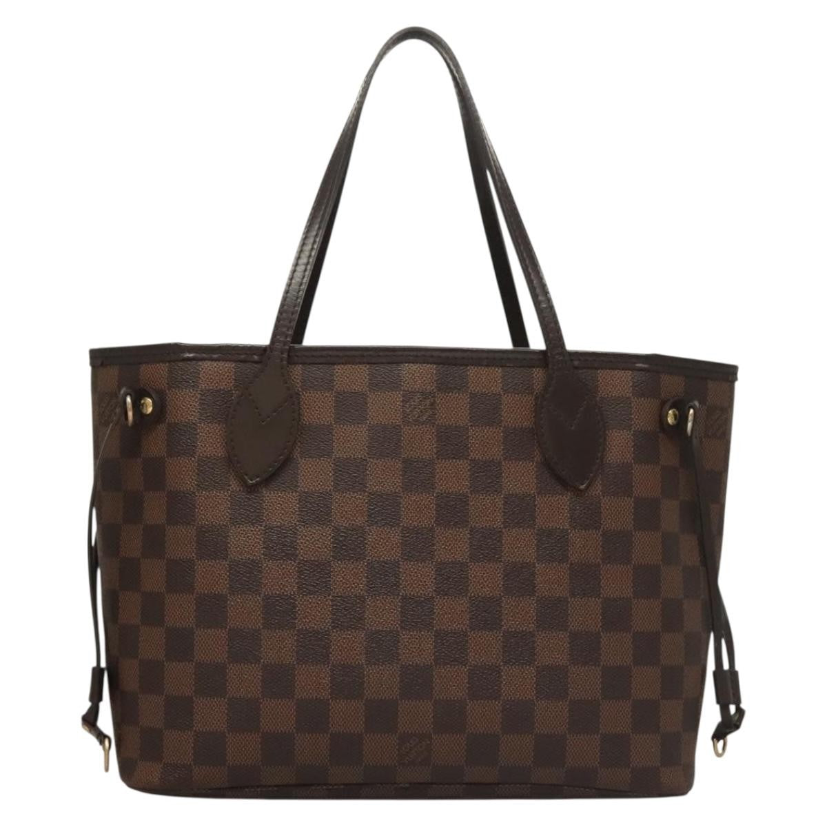 Louis Vuitton Neverfull Tote Damier, BROWN, CANVAS, Tote bag