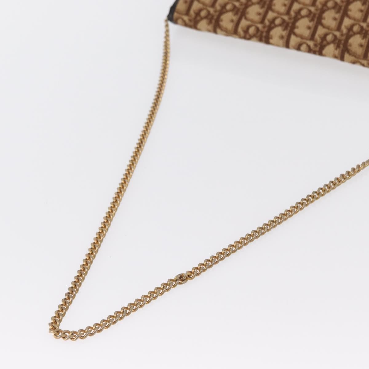 Christian Dior Vintage Trotter Shoulder Bag Canvas, BEIGE, CANVAS, Shoulder bag