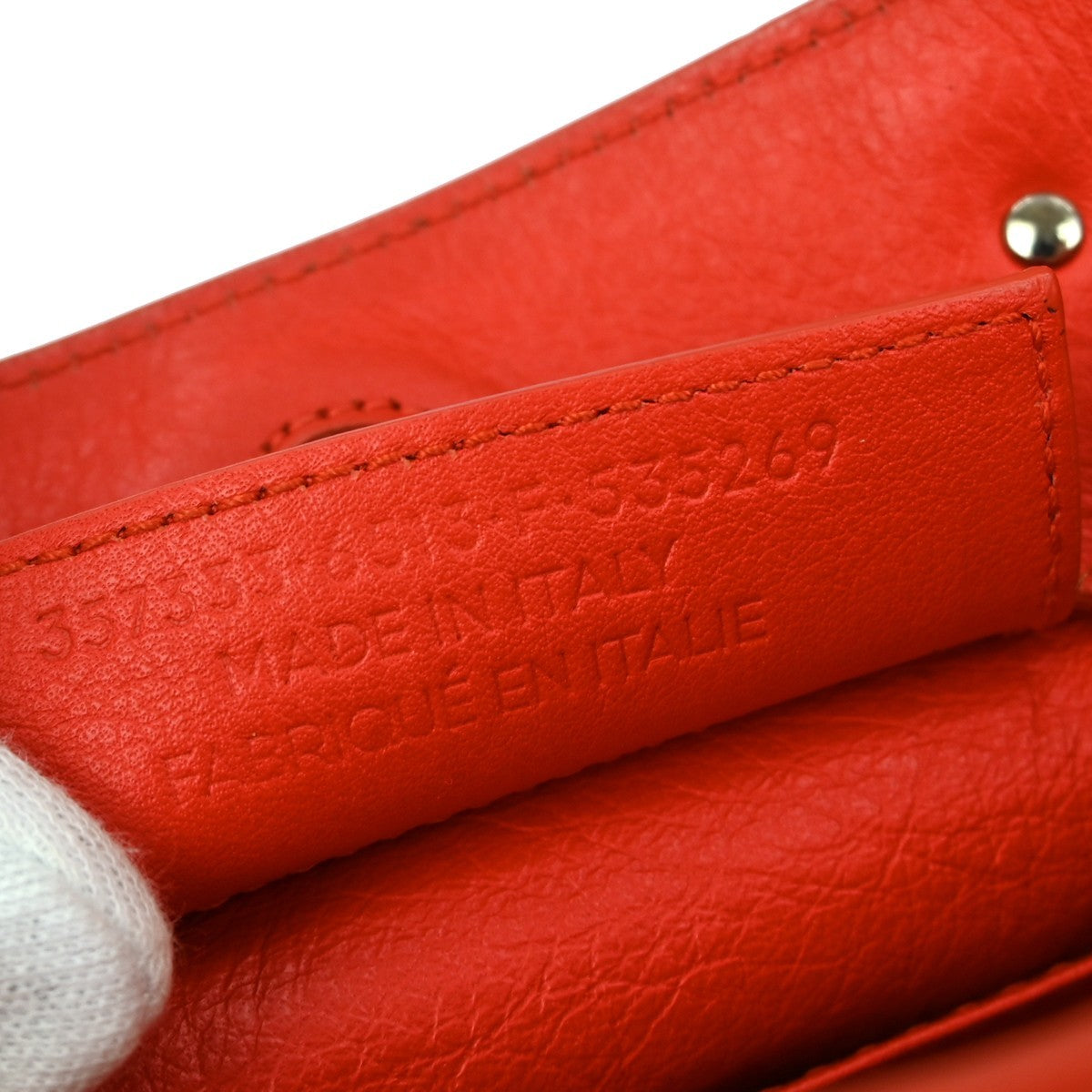 Balenciaga Papier A6 Zip Around Classic Studs Bag Leather, RED, LEATHER, Tote bag