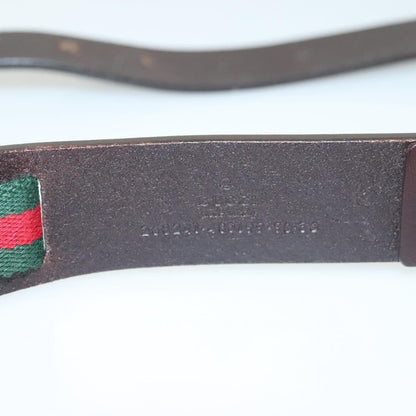 Gucci Sherry Line Belt Leather, BLACK, LEATHER, Belts