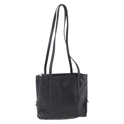 Prada Vintage Shoulder Bag Leather, BLACK, LEATHER, Shoulder bag