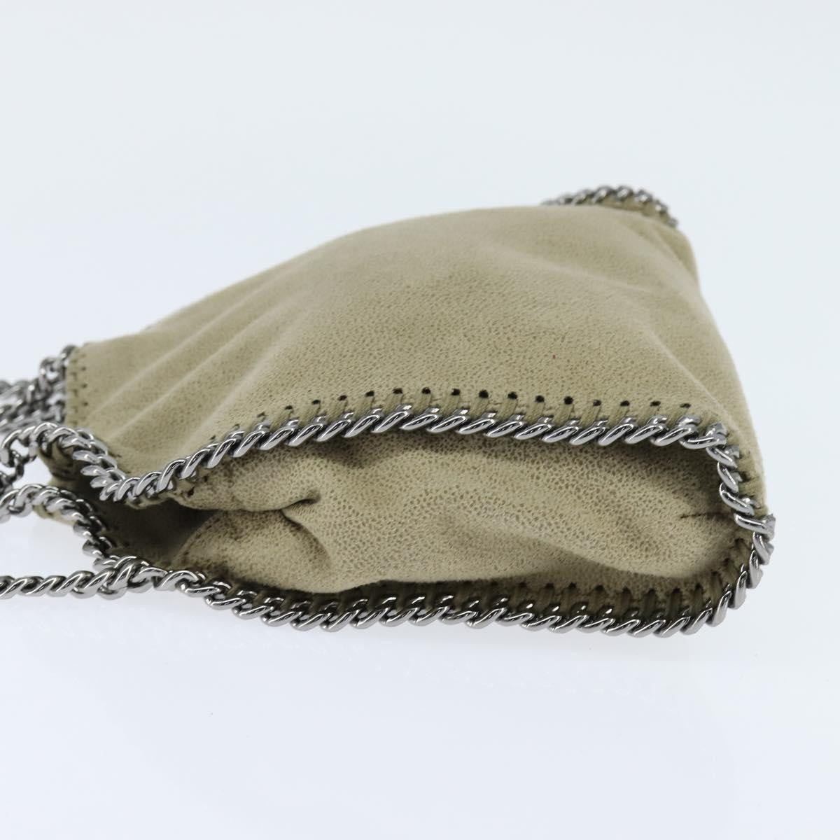 Stella McCartney Falabella Fold Over Bag Shaggy Deer, BEIGE, POLYESTER, Shoulder bag