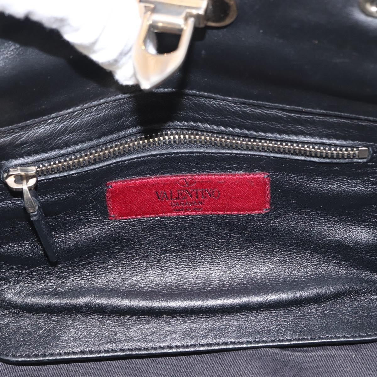 Valentino Garavani Rockstud Tote Textured Leather, BLACK, LEATHER, Tote bag