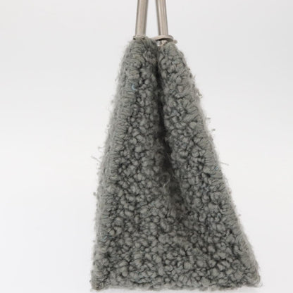Salvatore Ferragamo Gancini handbag Wool, GRAY, WOOL, Handbag