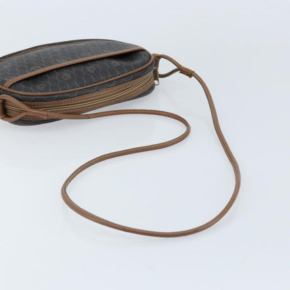Christian Dior Vintage Honeycomb Shoulder Bag Canvas and Leather, BLACK, CANVAS, Shoulder bag