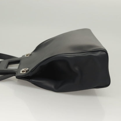 Salvatore Ferragamo Soft W Tote Leather, BLACK, LEATHER, Tote bag
