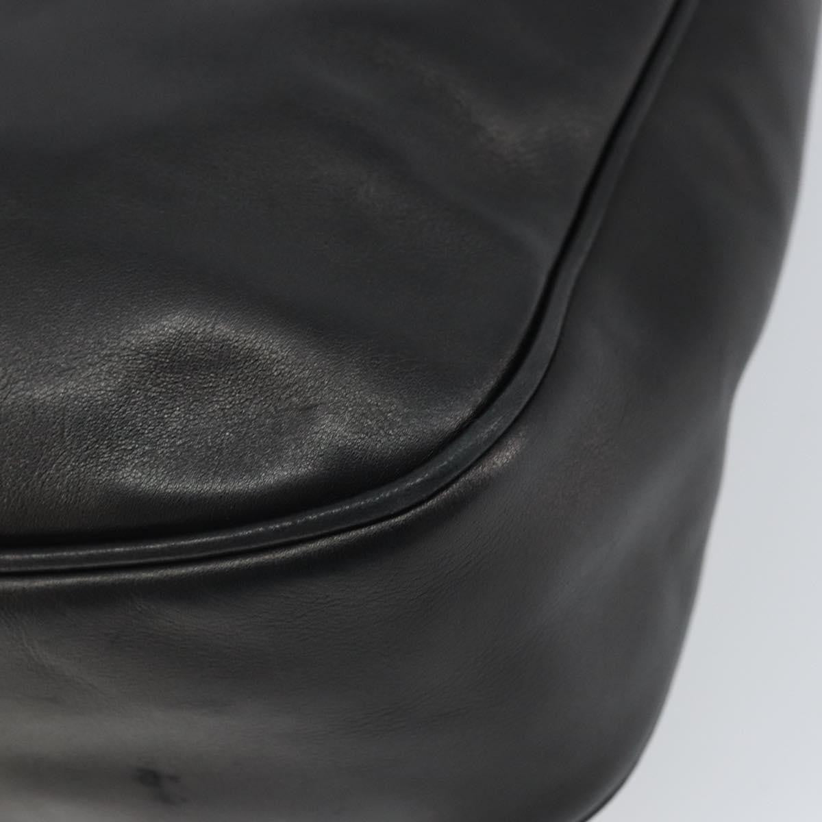 Celine Circle Logo Shoulder Bag Leather, BLACK, LEATHER, Shoulder bag