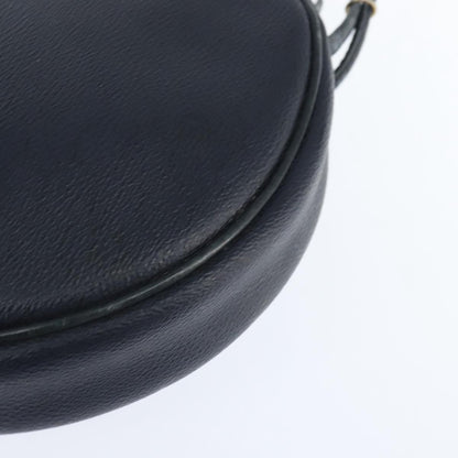 Christian Dior Vintage Honeycomb Shoulder Bag Canvas and Leather, NAVY, PVC, Shoulder bag