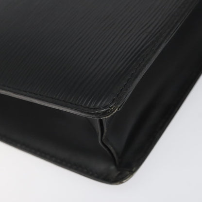 Louis Vuitton Pochette Homme Epi Leather, BLACK, LEATHER, Clutche & pouche