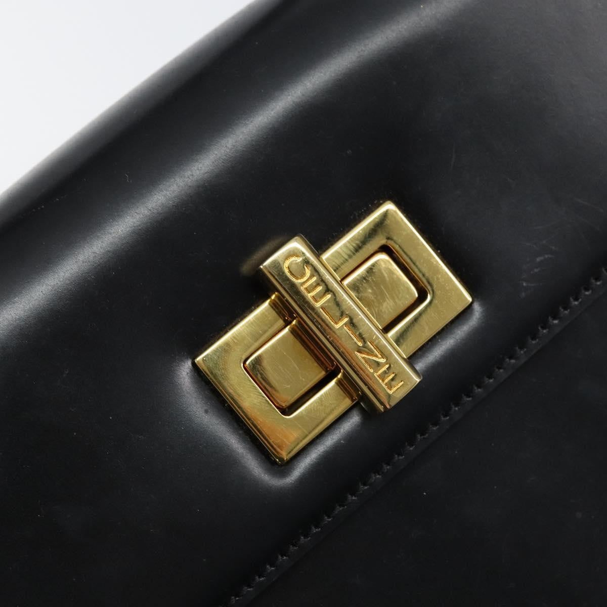 Celine Vintage Convertible Turnlock Top Handle Bag Leather, BLACK, LEATHER, Handbag