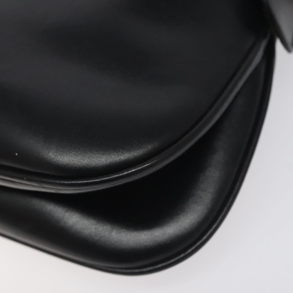 Gucci Vintage Flap Shoulder Bag Leather, BLACK, LEATHER, Shoulder bag