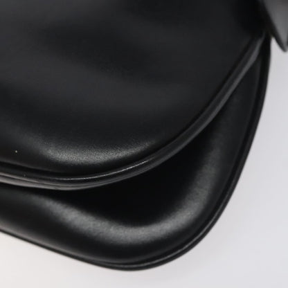 Gucci Vintage Flap Shoulder Bag Leather, BLACK, LEATHER, Shoulder bag