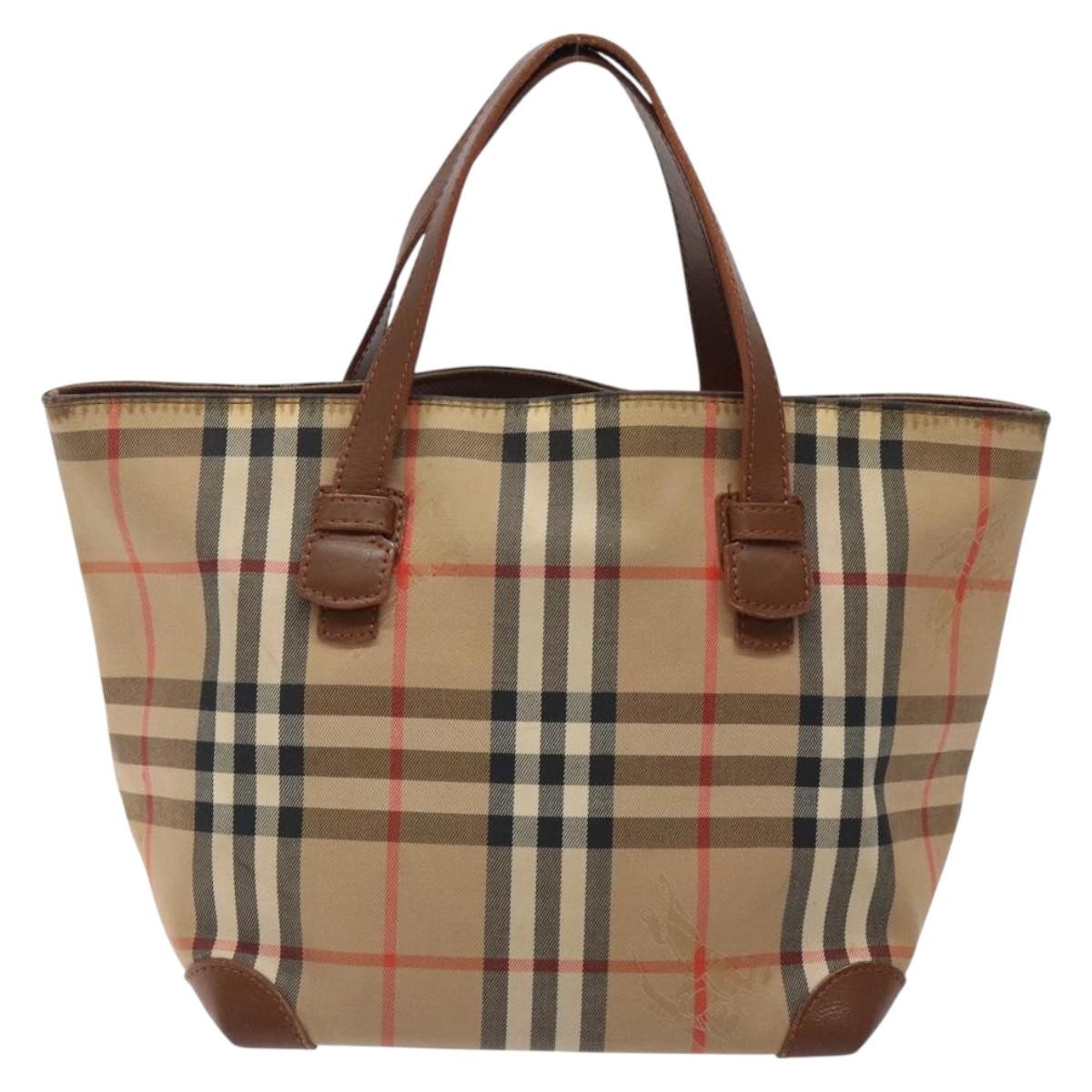 Burberry Nova Check Tote canvas check pattern, BEIGE, CANVAS, Tote bag