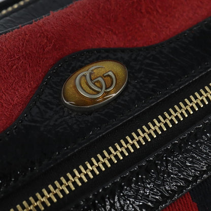 Gucci Ophidia Shoulder Bag Suede, RED, SUEDE, Shoulder bag