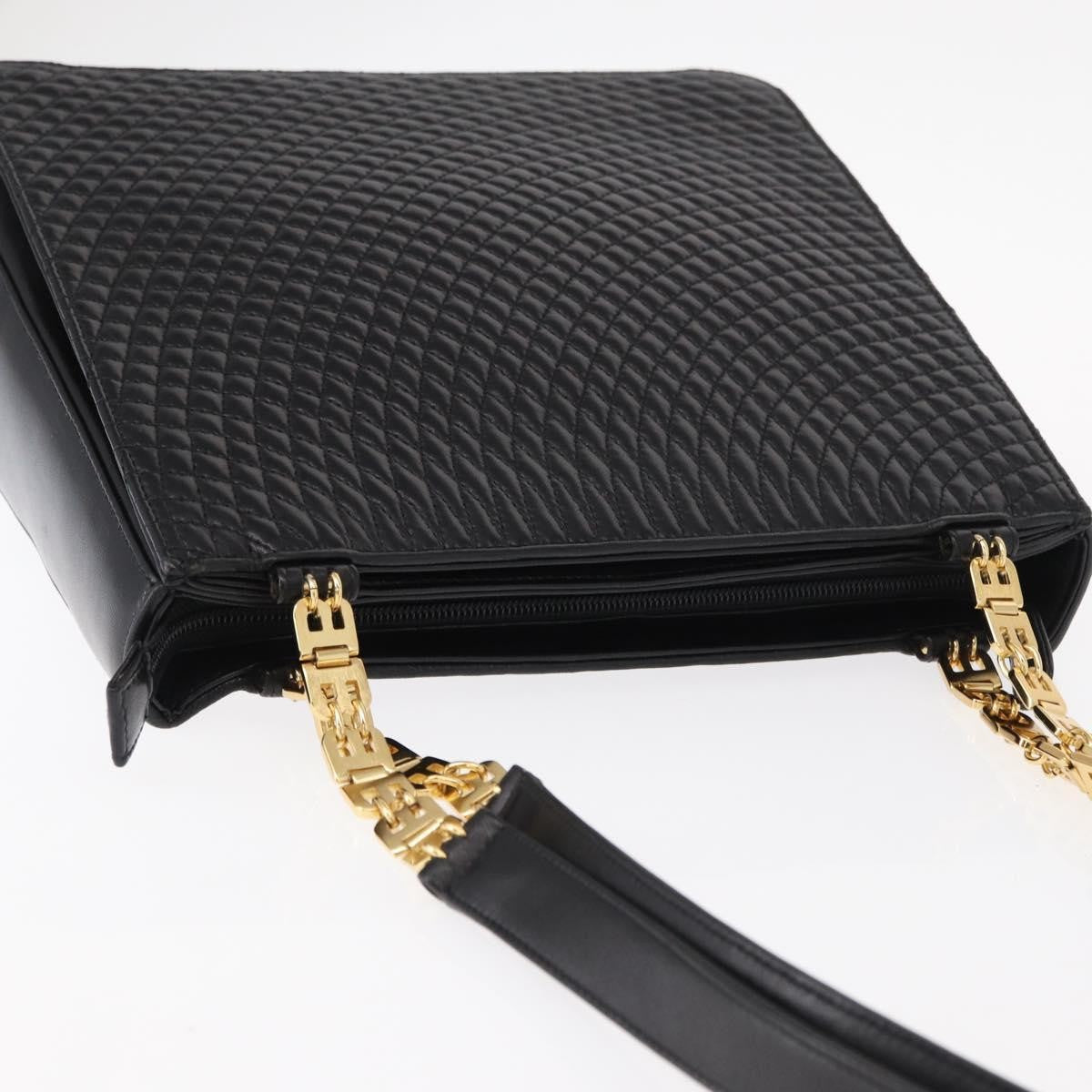 Bally Vintage Shoulder Bag Quilted leather, Black, Leather, Shoulder Bag
