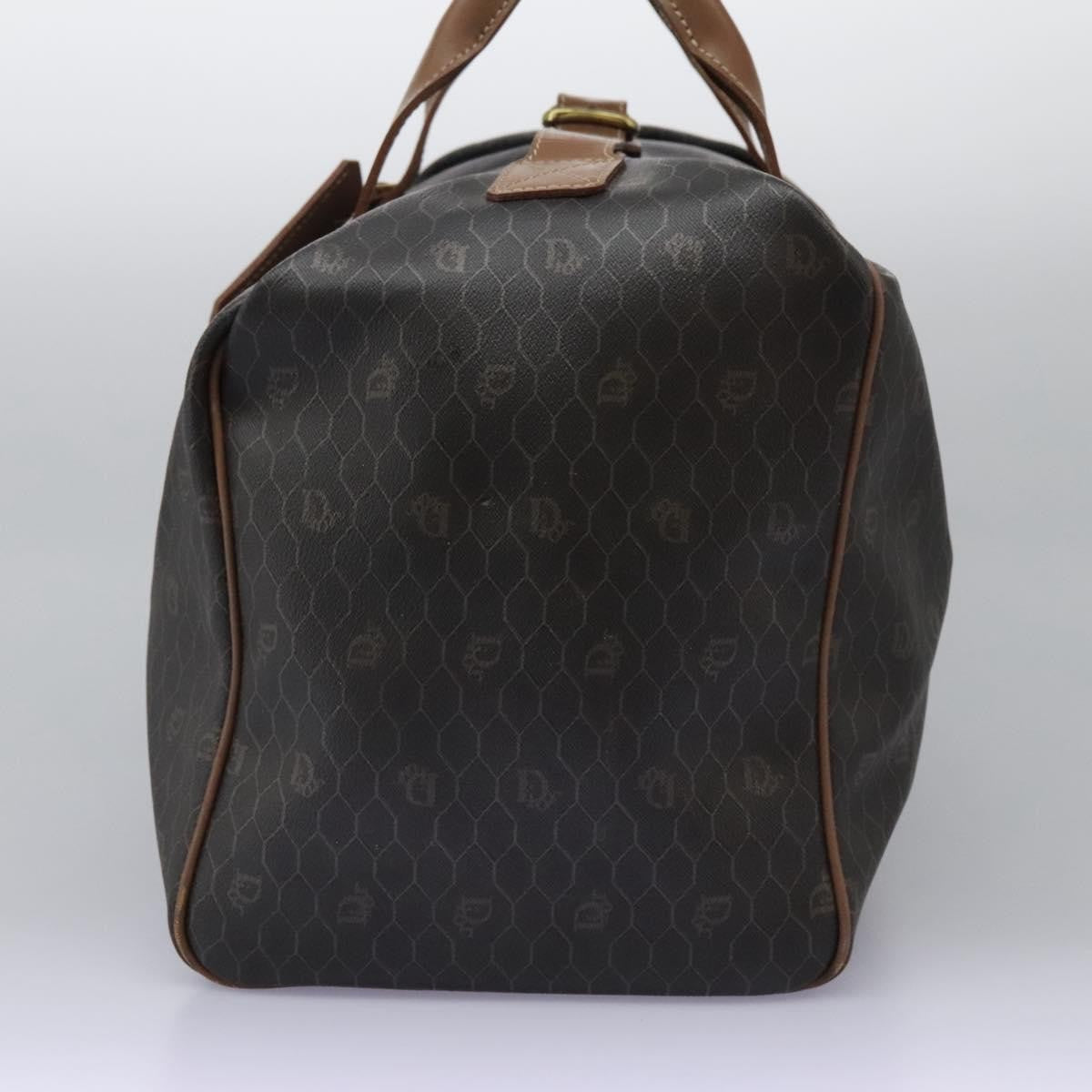 Christian Dior Vintage Honeycomb Boston bag Canvas and Leather, BLACK, CANVAS, Travel bag