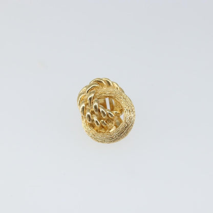 Christian Dior Vintage Round Clip-On Earrings Metal, GOLD, METAL, Earrings