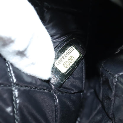 Chanel Pearl O Case Clutch Quilted Lambskin and Calfskin, BLACK, LEATHER, Clutche & pouche