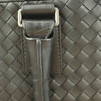 Bottega Veneta Top Zip Briefcase Intrecciato Nappa, BLACK, LEATHER, Briefcase