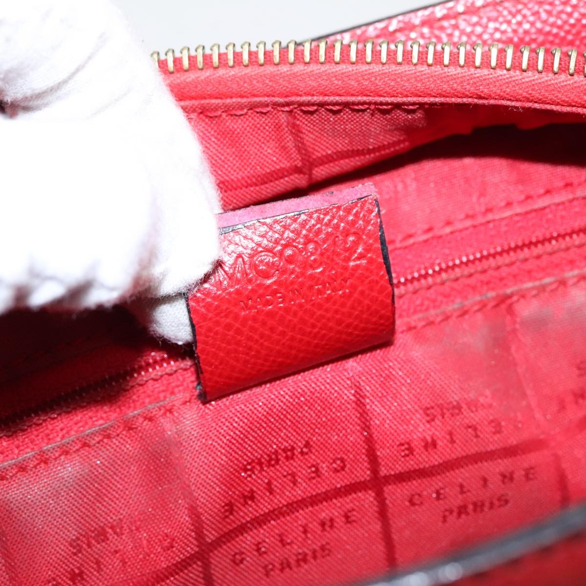 Celine Handbag Leather, RED, LEATHER, Handbag