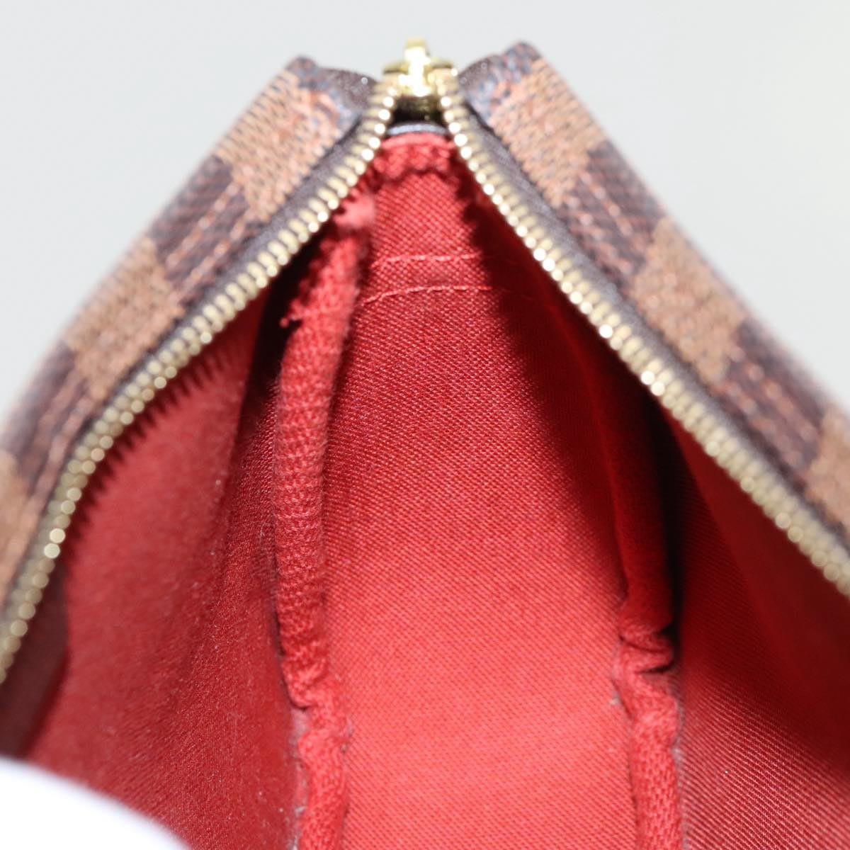 Louis Vuitton Trousse Make Up Bag Damier, BROWN, CANVAS, Clutche & pouche