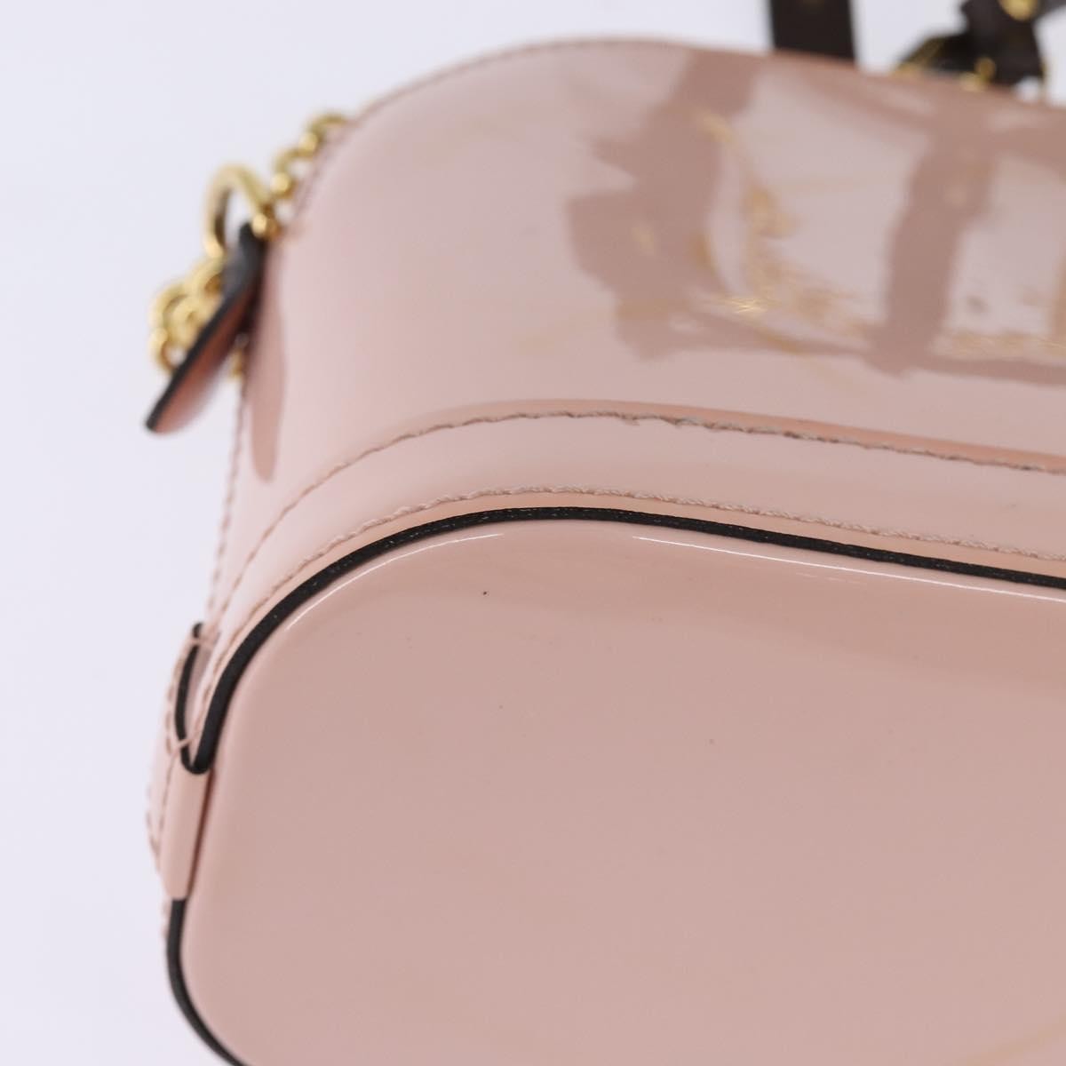 Louis Vuitton Alma Chain Handbag Vernis with Monogram Canvas, PINK, PATENT_LEATHER, Shoulder bag