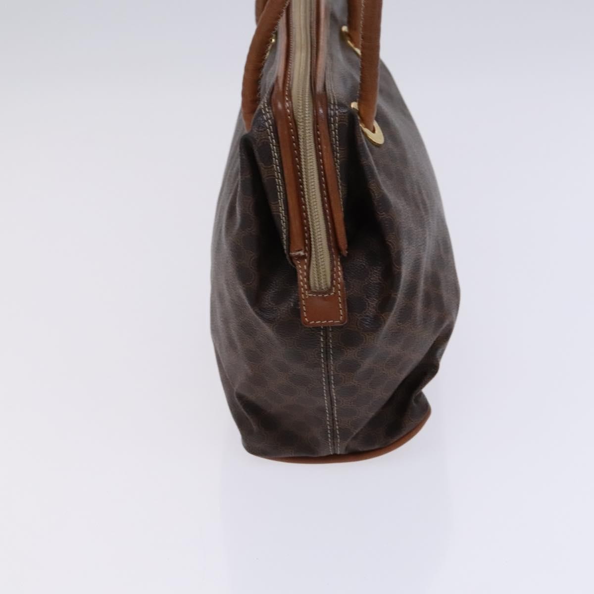 Celine Vintage Macadam Shoulder Bag Canvas, BROWN, CANVAS, Shoulder bag