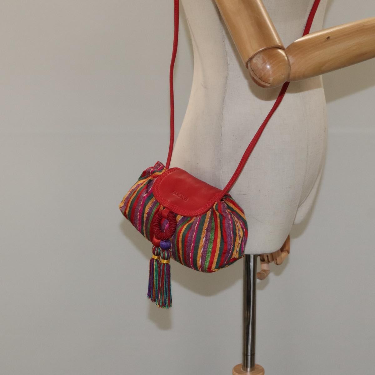 Loewe Vintage Crossbody Cotton, RED, COTTON, Shoulder bag