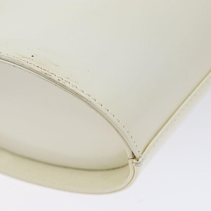 Salvatore Ferragamo Vara Bow Top Handle Bucket Bag Patent Leather, WHITE, PATENT_LEATHER, Handbag