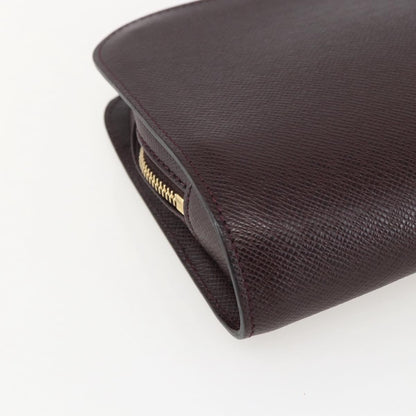 Louis Vuitton Pochette Baikal Clutch Taiga Leather, BROWN, LEATHER, Clutche & pouche