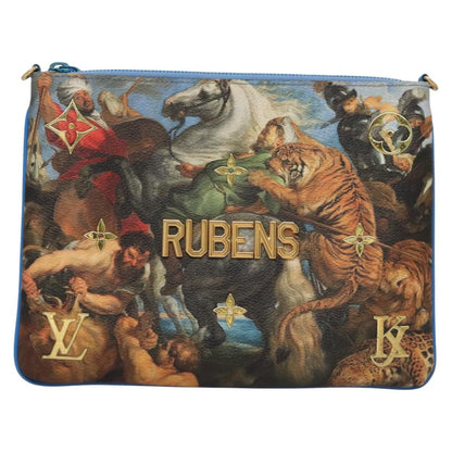 Louis Vuitton Pochette Clutch Limited Edition Jeff Koons Rubens Print Canvas, MULTICOLOUR, CANVAS, Clutche & pouche