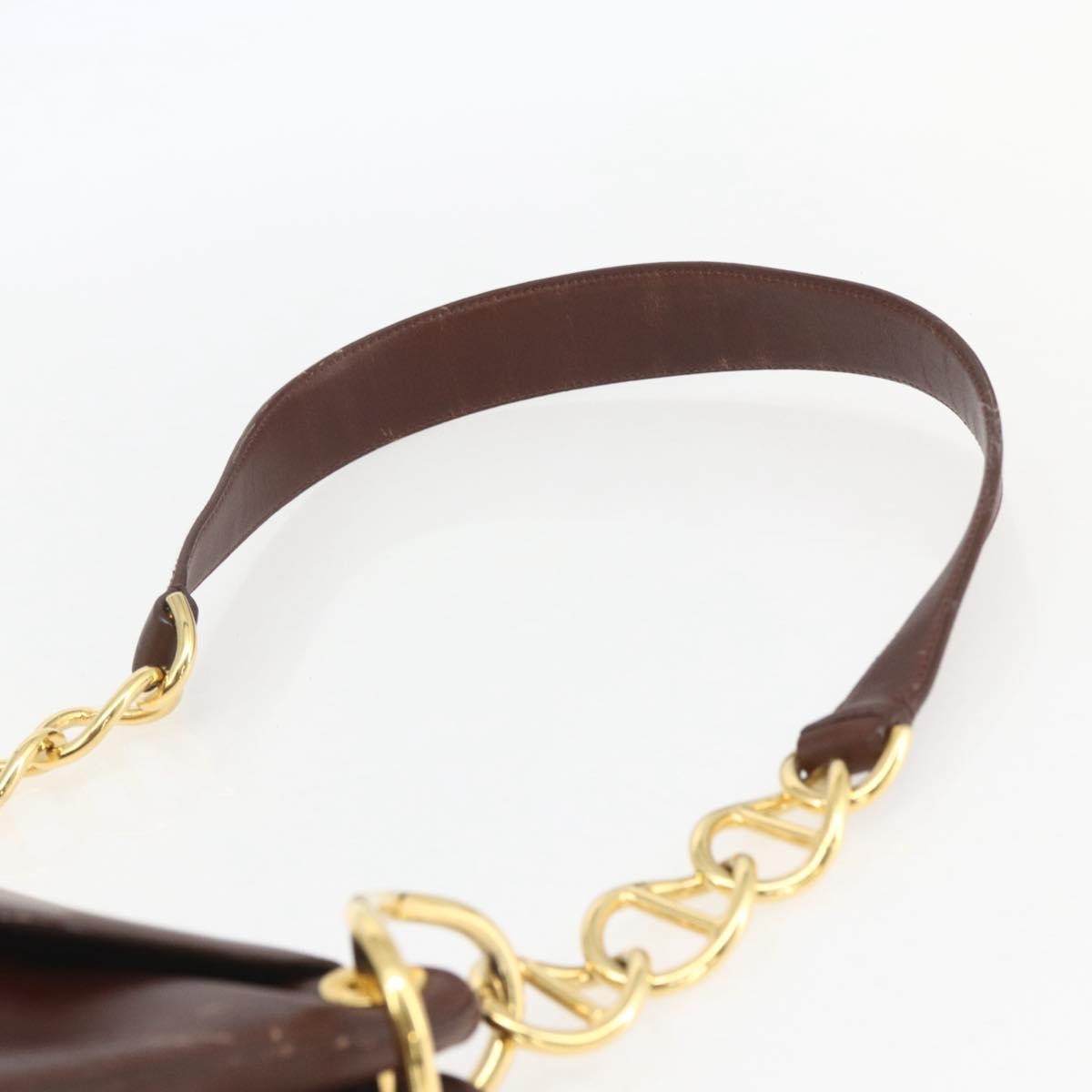 Prada Vintage Shoulder Bag Leather, BROWN, LEATHER, Shoulder bag