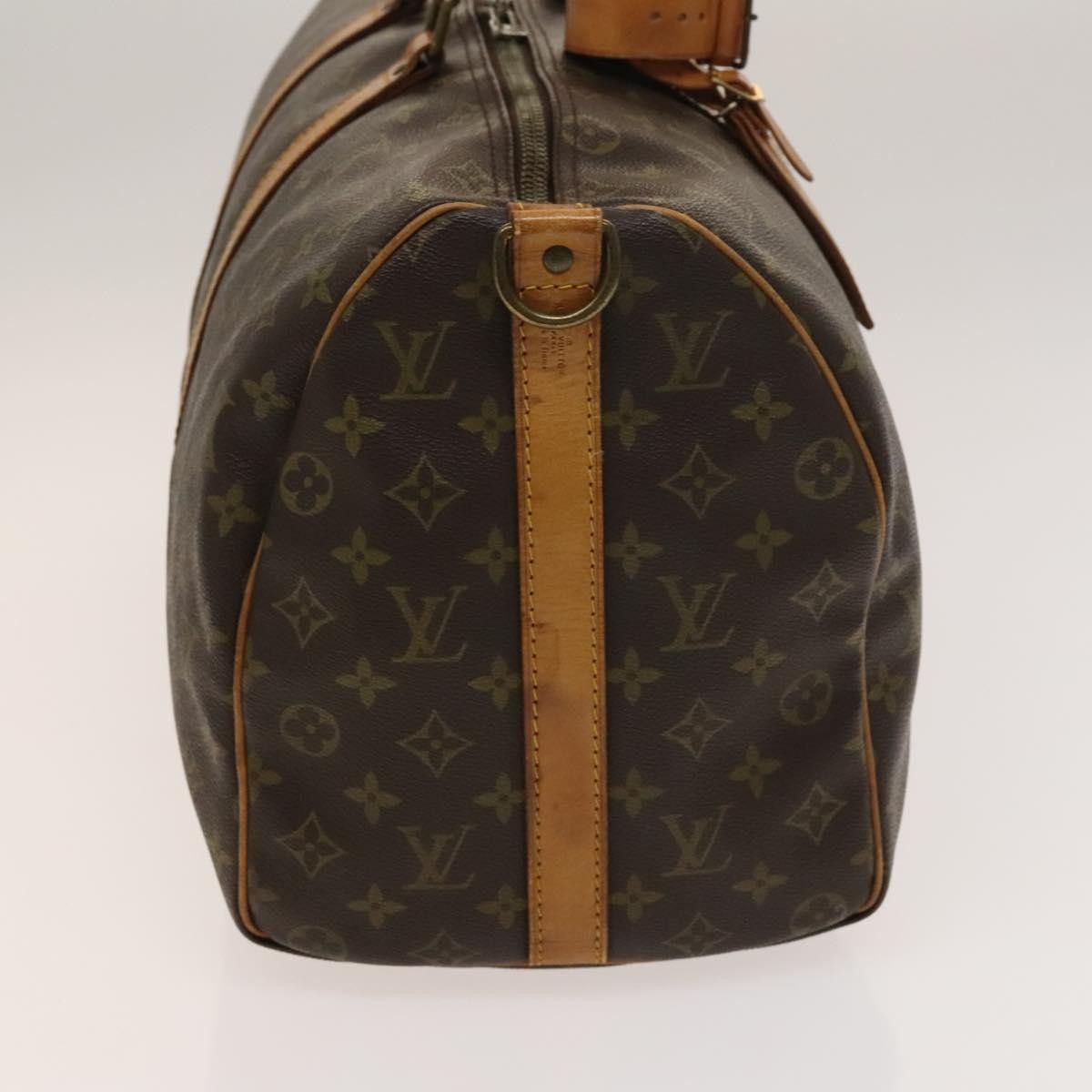 Louis Vuitton Keepall Bandouliere Bag Monogram Canvas, BROWN, CANVAS, Travel bag