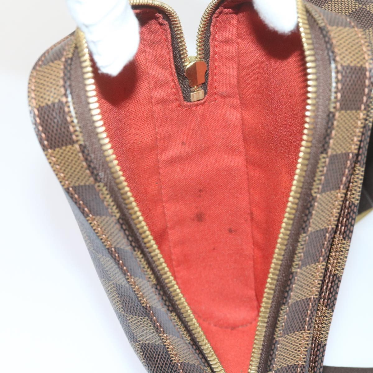 Louis Vuitton Geronimos Waist Bag Damier, BROWN, CANVAS, Travel bag