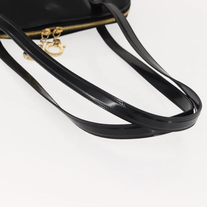 Salvatore Ferragamo Gancini Tote Patent leather, BLACK, PATENT_LEATHER, Tote bag