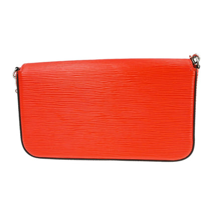 Louis Vuitton Felicie Pochette Epi Leather, Red, Leather, Handbag