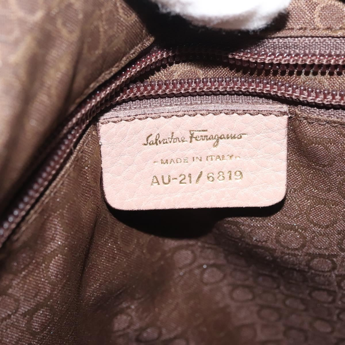 Salvatore Ferragamo Gancini Tote Leather, PINK, LEATHER, Tote bag