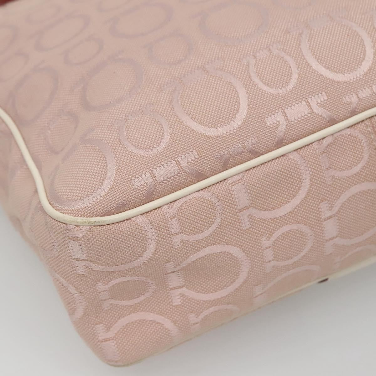 Salvatore Ferragamo Gancini Tote Canvas, PINK, CANVAS, Tote bag