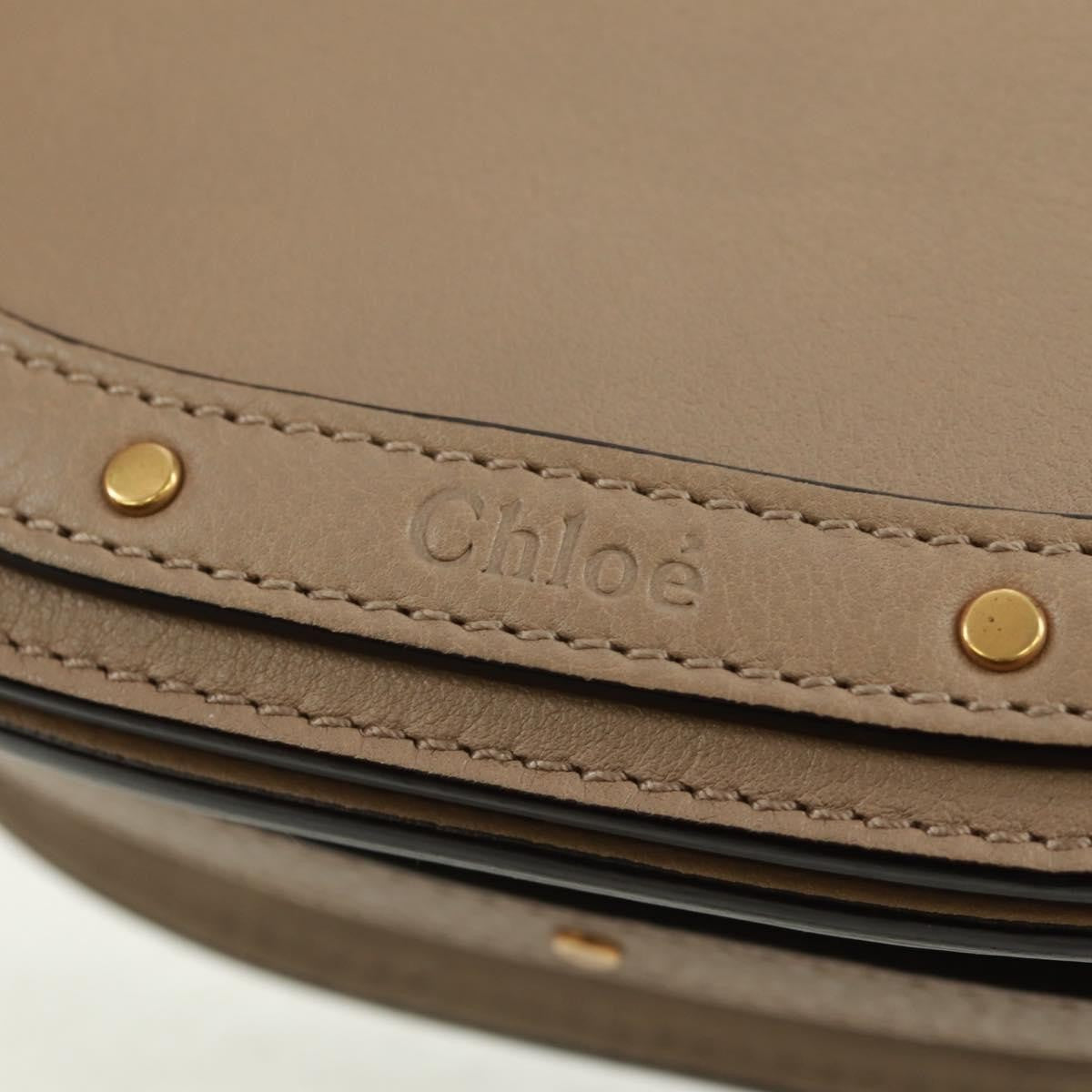 Chloe Nile Crossbody Bag Leather, BEIGE, LEATHER, Shoulder bag