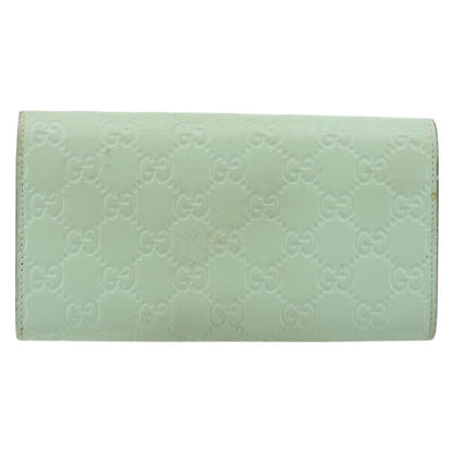 Gucci Guccissima Wallet Motif GG, Green, Leather, Wallet