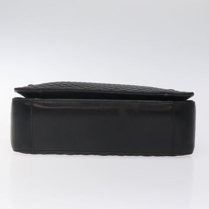 Bally Vintage Flap Handbag Quilted Leather, BLACK, LEATHER, Handbag
